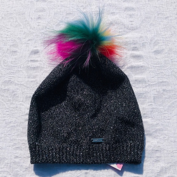 Bari Lynn Other - BARI LYNN**Rainbow Fox Fur Pom Hat